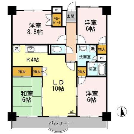 エザンス木之庄Ⅱの物件間取画像